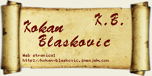 Kokan Blašković vizit kartica